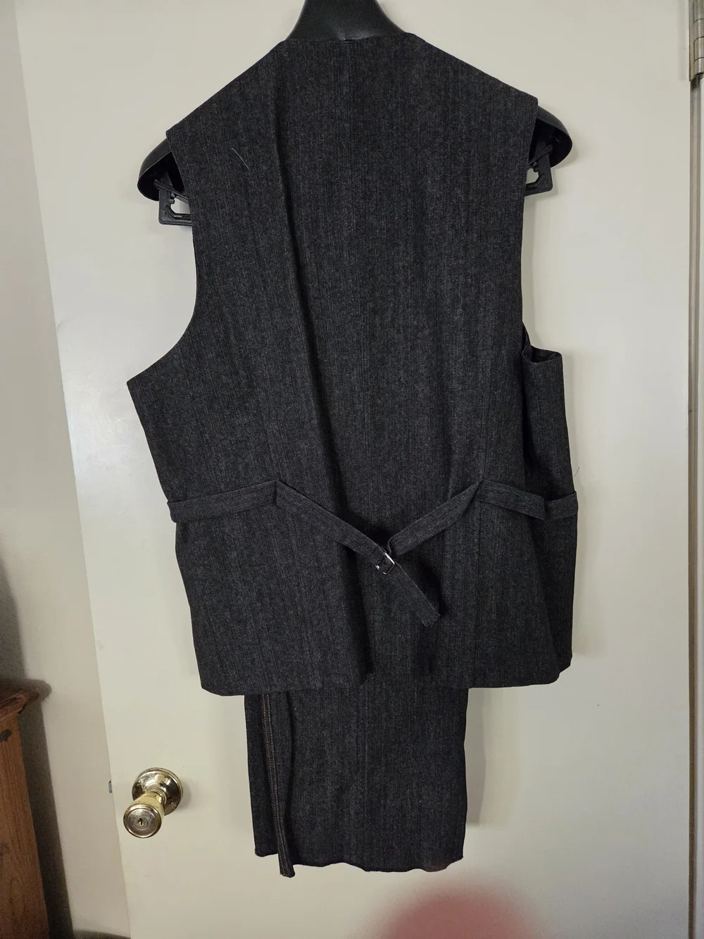 Royal Diamond Collection Men's 3-Piece Black Jean Suit